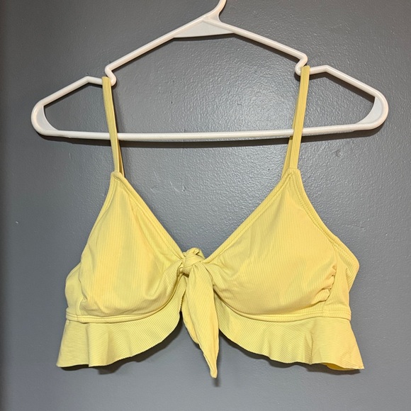 Xhilaration Other - Xhilaration Yellow Tie-Front Swim Top